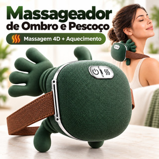 Massegeador de Pescoço 8 Pontos Aquecimento Relaxamento Tensão Ombro Mãos Massagem Alívio
