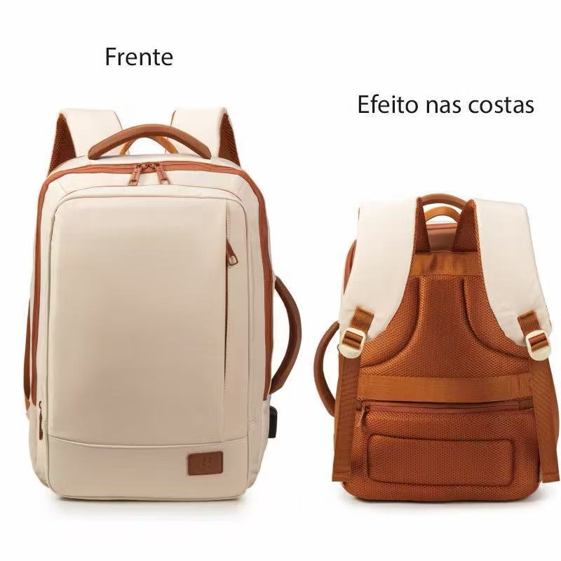 Jiesipote Mochila Executiva Expansível USB para Notebook 15.6" Bolsa Impermeável Viagem Trabalho — imagem 2 de 2