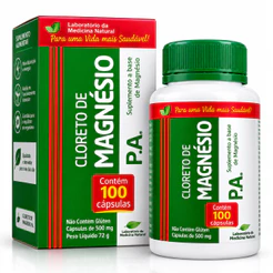 Cloreto de Magnésio P.A. Medinal 100 Cápsulas 500mg Original