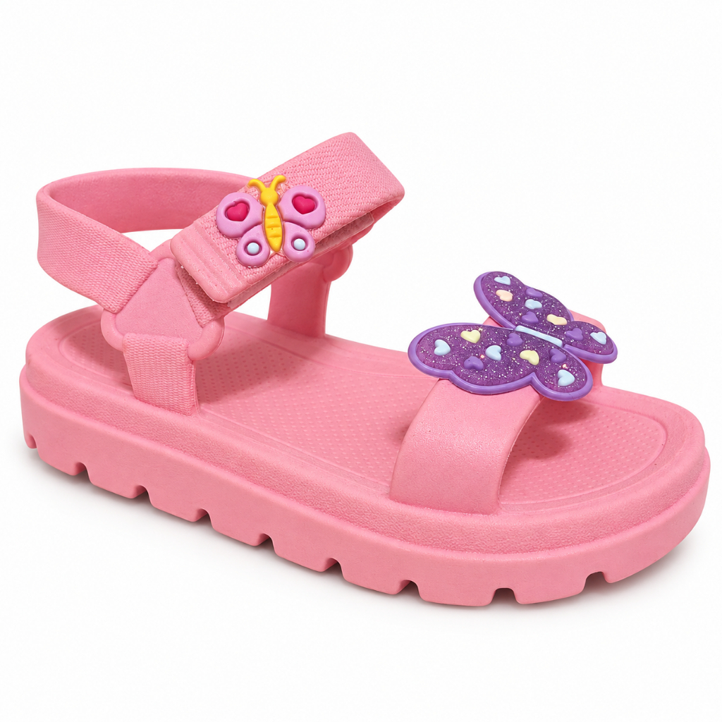 Sandalia Infantil Feminina com Personagem Leve Confortavel com Velcro e Solado Tratorado