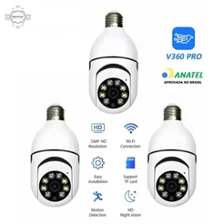 Câmera de Segurança WiFi 360° Full HD À Prova D'água Visão Noturna App V360 PRO 8177