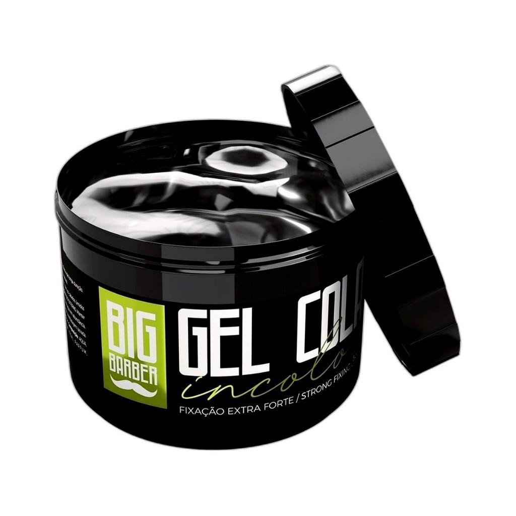 Gel Cola Incolor Big Barber 300g Fixação Extra Forte Profissional — imagem 2 de 2