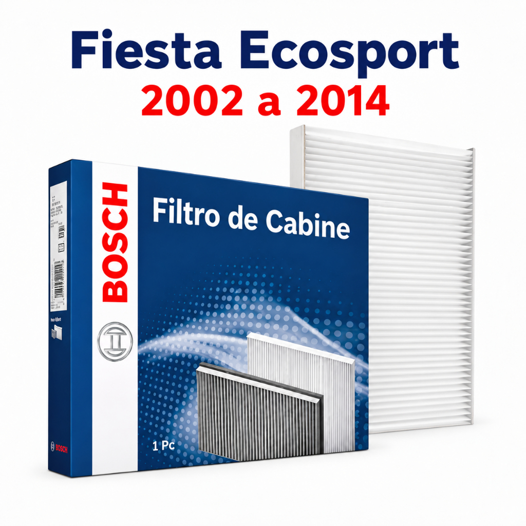 Filtro Ar Condicionado Fiesta Ecosport 2002 a 2014 + Higienizador Zetec Rocam