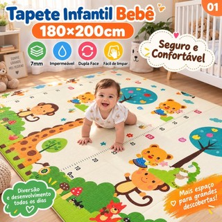 Tapete Infantil Atividade Bebê Dupla Face Emborrachado 180*200*0.8cm-S13