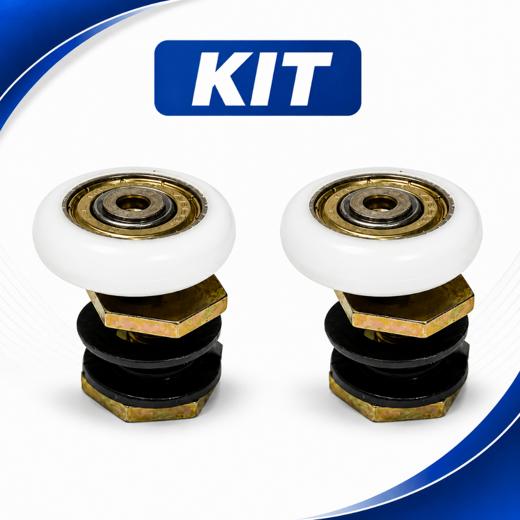 Kit com 2 até 10 roldanas para Box de vidro 1125E Excêntrica.