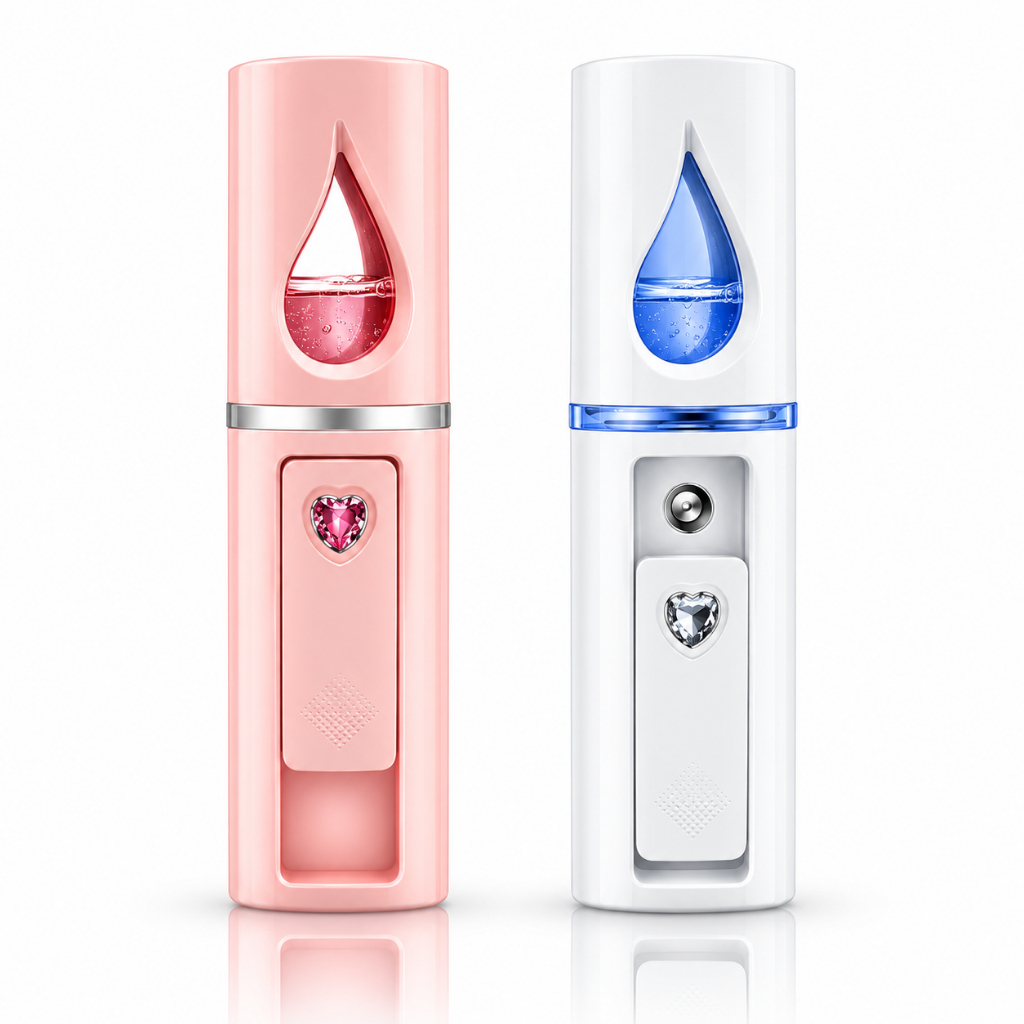 Umidificador Nano Mister Spray Vaporiza Atomizador Hidrata Facial Rosto E Cilios Usb Recarregável