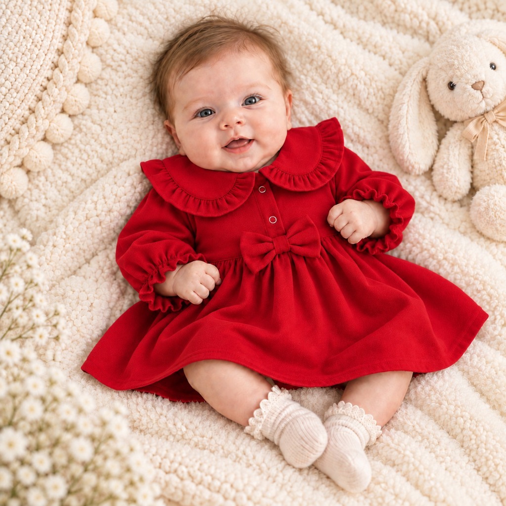 Vestido bebê encanto lacinho Isís