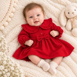 Vestido bebê em malha de algodão Isís