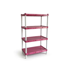 Estante Organizadora Modular Pink com 4 Prateleiras e Pezinhos