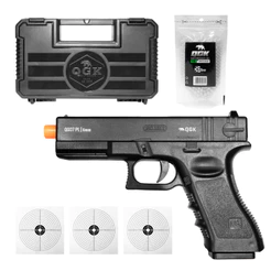 PISTOLA DE AIRSOFT SPRING QG07 PL 6MM QGK+ MALETA + 1000BBS + ALVOS