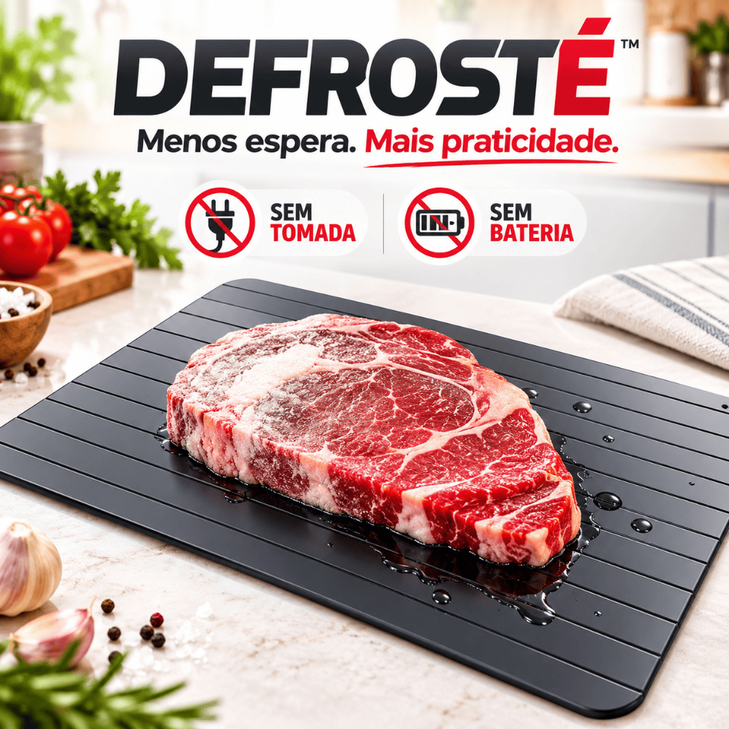 Tábua De Descongelamento Rápido De Carne Alumínio Antiaderente Sem Energia Descongela Alimentos Rápido