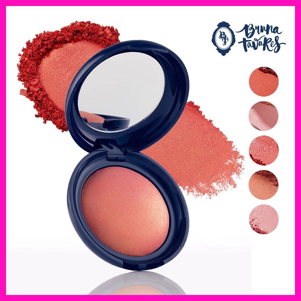 Bruna Tavares BT Shimmer Blush Baked 8g (Blush de textura fina e macia para entregar cor e glow em uma aplicação)