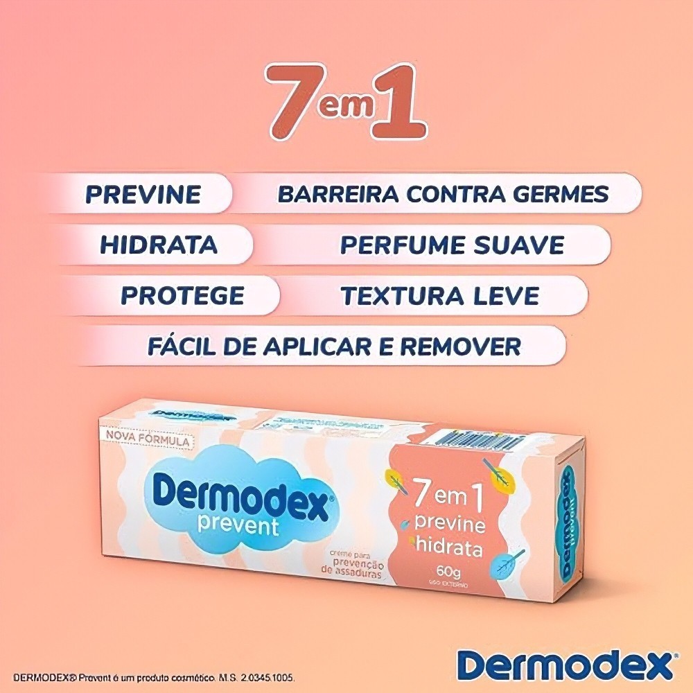 Creme para Prevenção de Assaduras Dermodex Prevent 60G