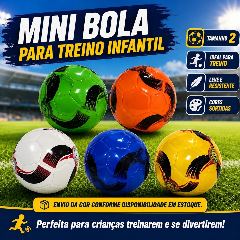 KIT 5/10/20/30/40 Peças Mini Bola De Futebol Pequena N°2 INFANTIL ENVIADO Cores e modelos Aleatórias