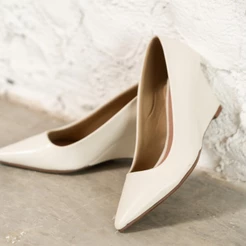 Sapato Scarpin Bico Fino Salto Anabela Feminino Preto "MARGÔ" 1318DB