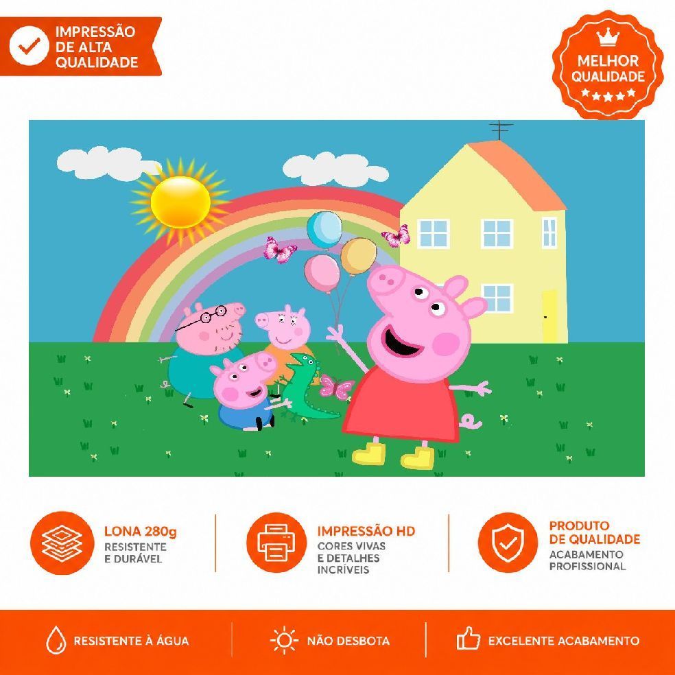 Painel em Lona Festa Pepa Pig