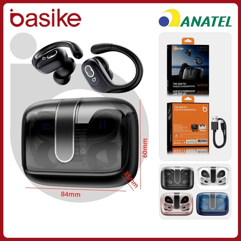 Basike fone sem fio bluetooth, fone de ouvido original melhor bluetooth Para Samsung/iPhone FON142
