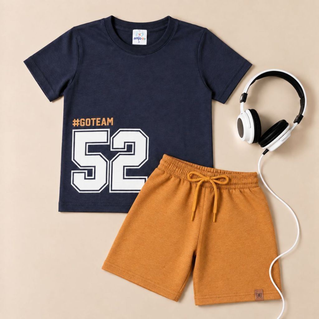 Conjunto Verão Infantil Menino Conforto e Estilo Tamanho 1 ao 8 Blogueirinho Camiseta e Berrmuda