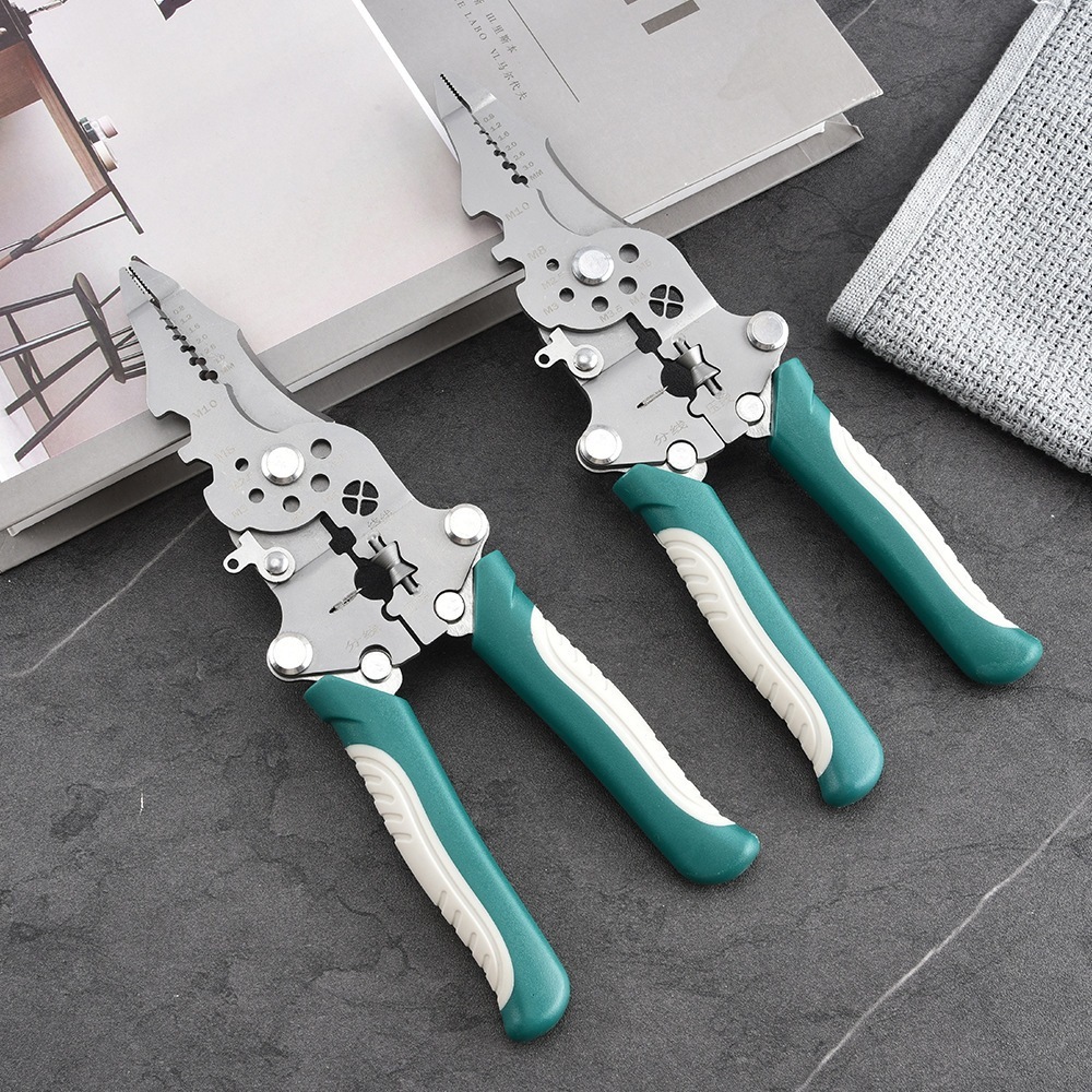 Alicate Eletricista Multifuncional ction Wire Stripper De Ponta Fina De Aço Inoxidável 18-in-1 Multifunctional Pliers