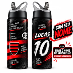 Garrafa Com Seu Nome do Seu Time de Alumínio 600ml Personalizada