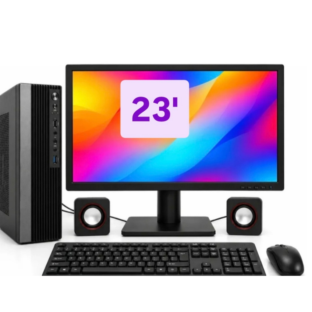 computador micro slim +monitor 23' Core i5/i7- SSD 240/480 16GB kit multimidia