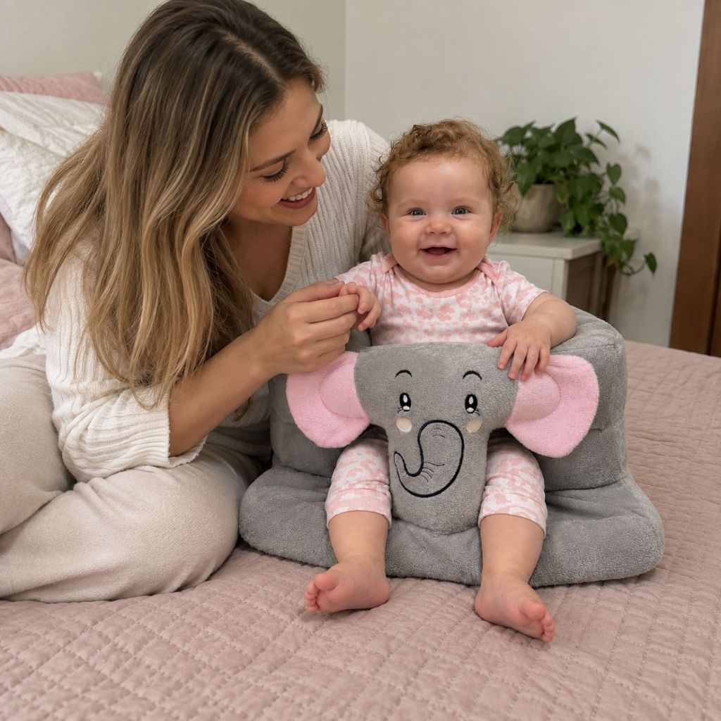 Assento Para Bebê Sofazinho De Apoio Sofá Sentar Almofada Cadeirinha Infantil Anti-Queda Pelúcia