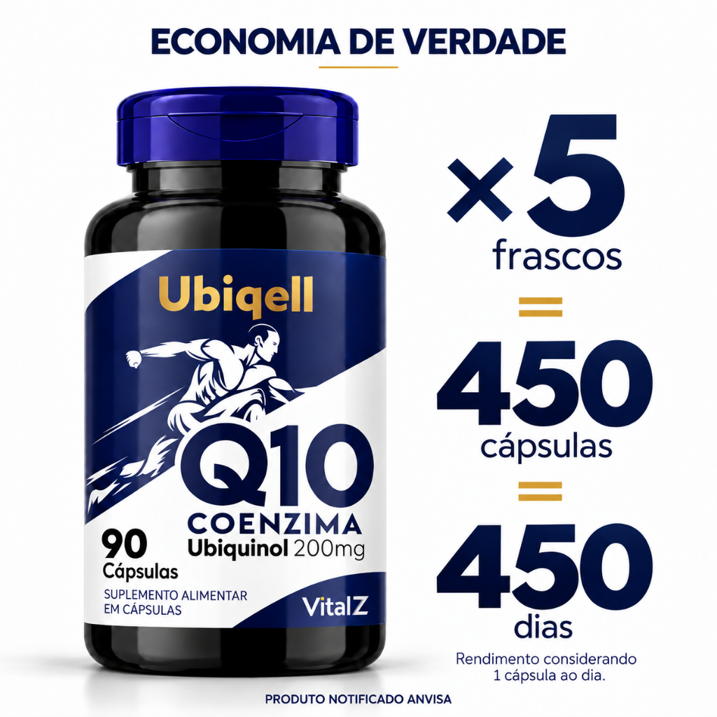 Kit 2x 3x 5x Coenzima Q10 Ubiquinol 200mg CoQ10 Q10 Q-10 Coenzima Q-10 Vital Z