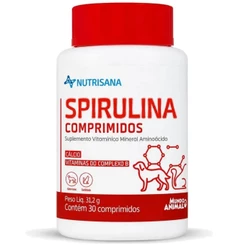 Nutrisana Spirulina Suplemento Cães E Gatos 30 Comprimidos