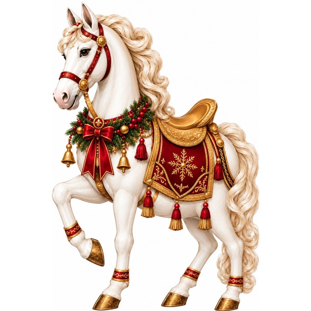 Display Cavalo Natalino em MDF – Decoração de Natal