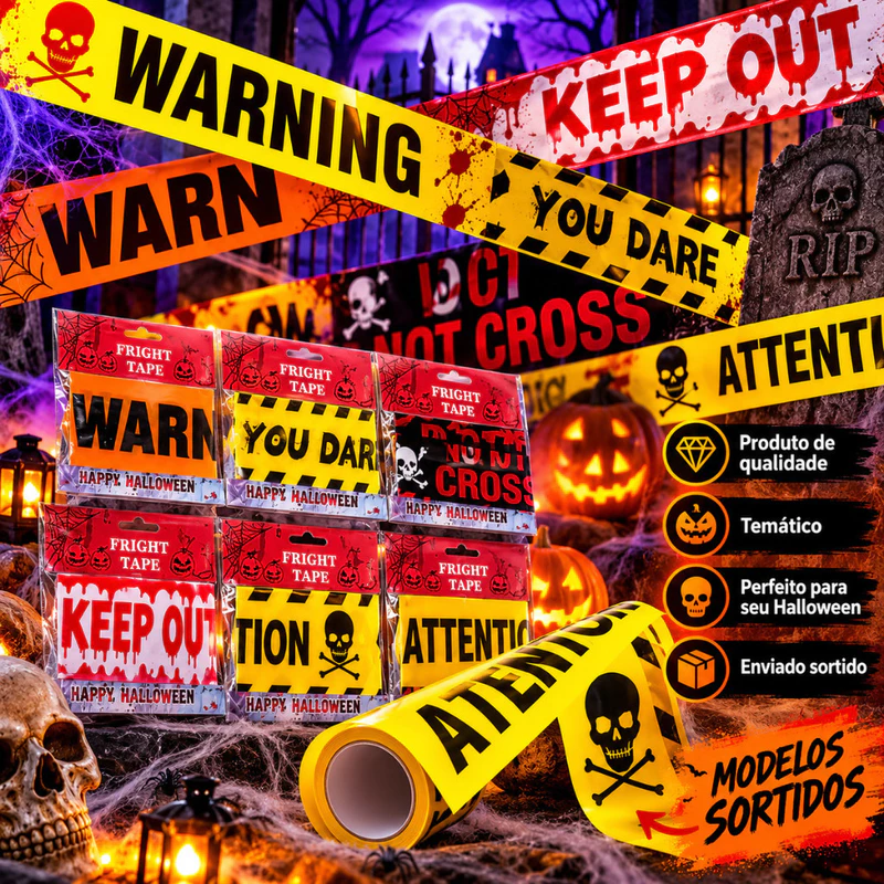 🎃 Fita Isolamento Halloween Imperdível!