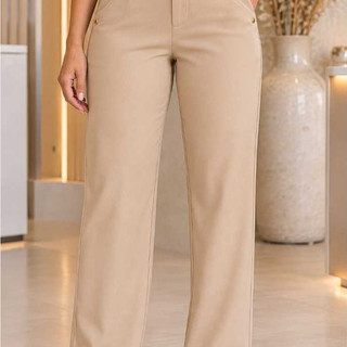 CALÇA PANTALONA FEMININA, CALÇA SOCIAL FEMININA, CALÇA FEMININA COM CINTO, CALÇA COM BOLSOS, CALÇA COM ELASTANO