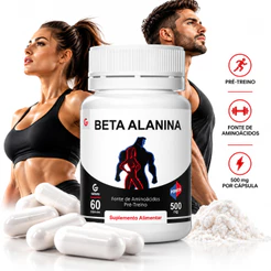 Beta Alanina 60 cápsulas 500mg Envio Imediato Genature