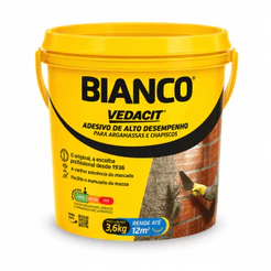 Aditivo Bianco Adesivo Alto Desempenho Vedacit 3,6KG Impermeabilizante Argamassa Reforma Construção Fácil Versátil