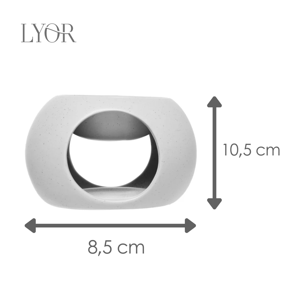 Difusor para Óleos Essenciais Granilite Branco Cerâmica Lyor para Aromatizar Ambientes Decoração Sala Quarto Banheiro · foto 2