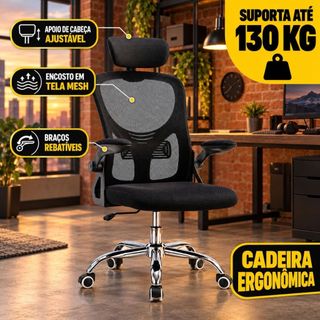 Cadeira de escritório giratória ergonômica Boston B100 com estofamento em tela Eagle Force