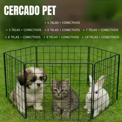 Cercadinho Tela 40x40 Modular Para Montar Cercado De Animais Pet Segurança