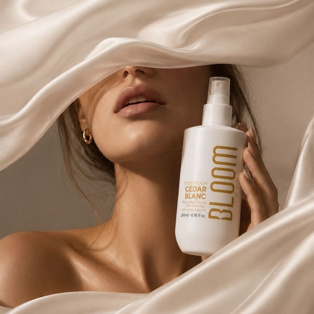 Kit Bloom Cedar Blanc Body Splash 200ml + Body Cream 200g Hidratante Perfumado Feminino — imagem 2 de 2