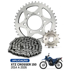 Kit Relação Tração Transmissão Xtz Crosser 150 2014 2015 2016 2017 2018 A 2025 MODELO ORIGINAL