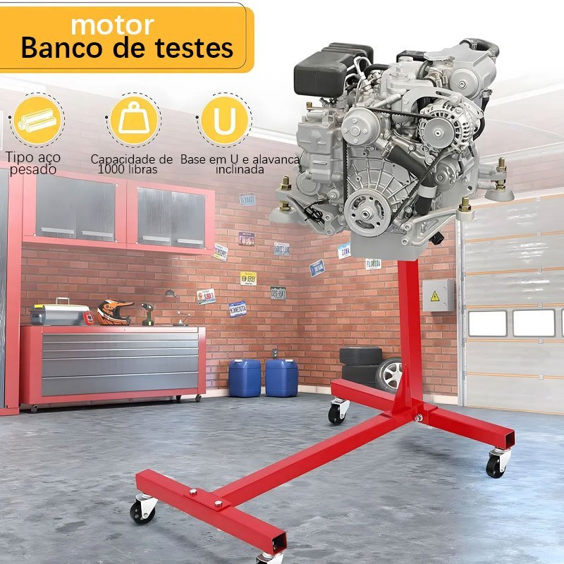 Suporte Universal Profissional Para Motores 4cc E 6cc Veículos De Passeio ,Aço carbono com rotação de 360°