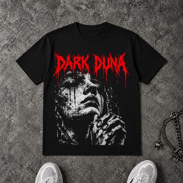 Camiseta Dark Duna Grafica Gotica Lançamento Blusa Angel Gothic Estampa Streetwear 100% Algodão