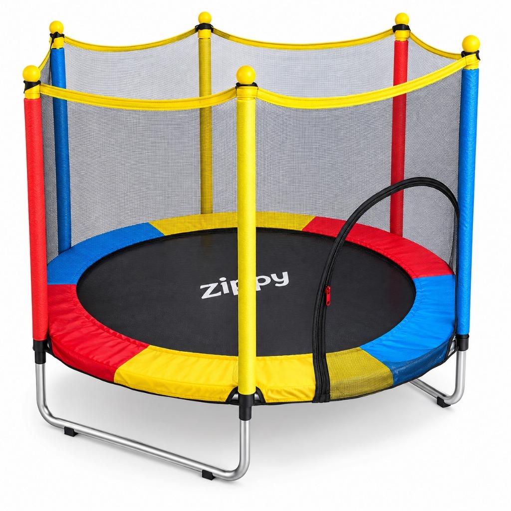 Cama Elástica Pula Pula Infantil Trampolim Pequeno Suporta até 55kg com Rede de Proteção e Espuma
