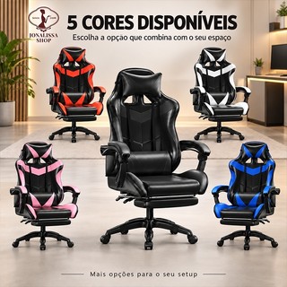 Cadeira Gamer Ergonômica - Escritório, Casa e Universitário com Reclinação e Altura Ajustável-F19