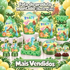KIT LEMBRANCINHAS TEMA DINOSSAURO BABY COM 160/80 ITENS COM NOME/SEM NOME - ENVIO 24H