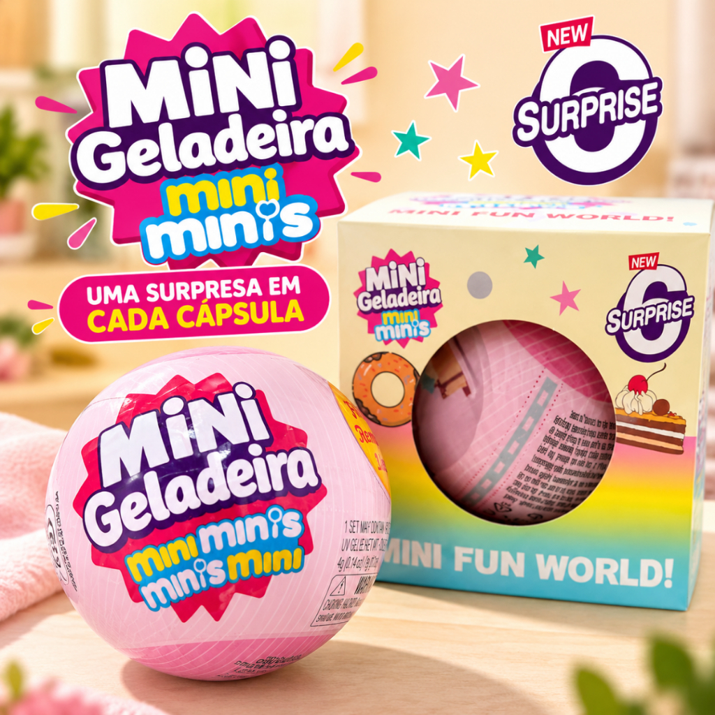 Kit 2/4/6 Cápsulas Surpresa Mini Brands Colecionável Bolas Produtos Mini Geladeira Miniaturas Brinquedo Infantil Criança