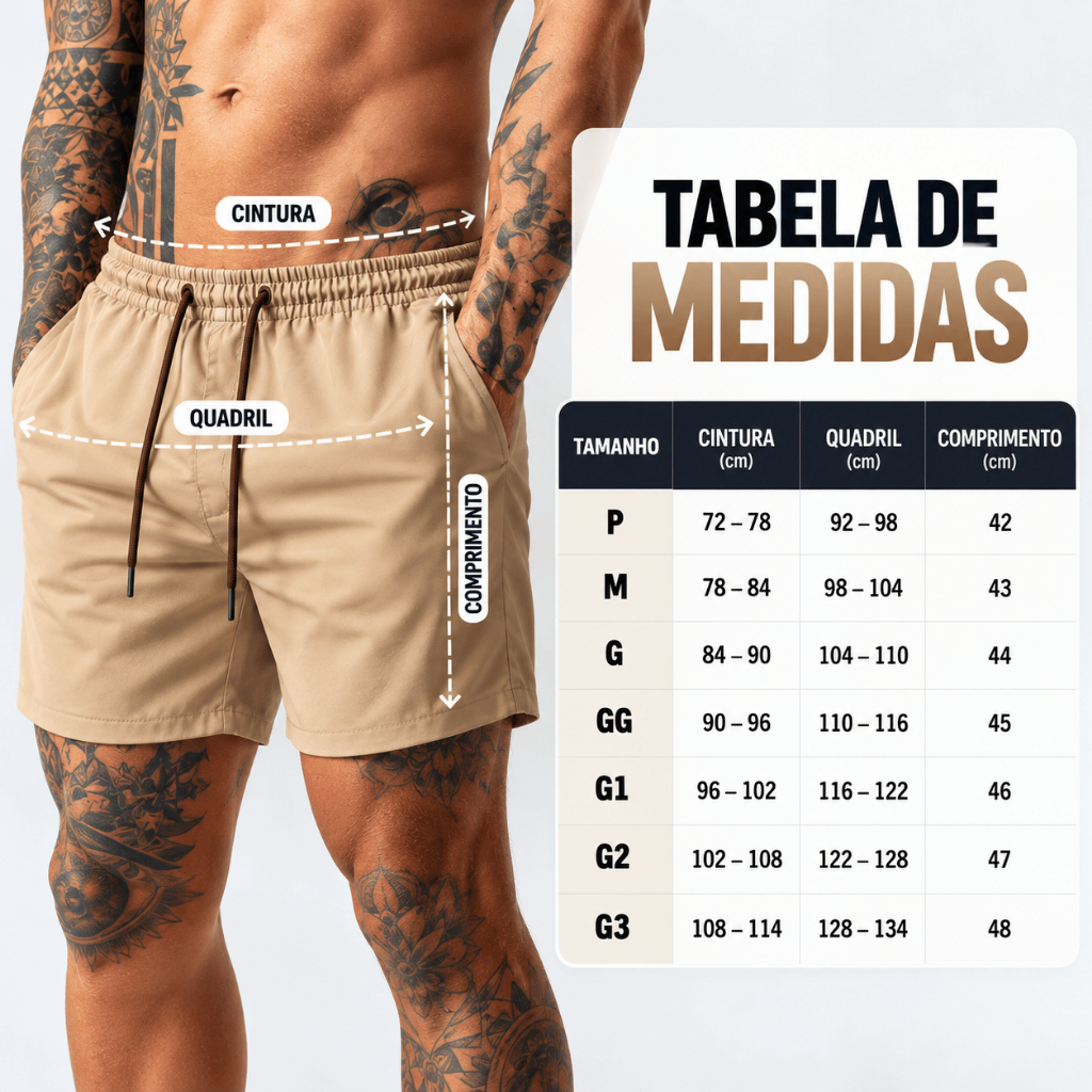 Kit 2 Shorts Masculinos Tactel Com Elastano kit com duas bermudas masculinas short de praia ou academia masculino — imagem 2 de 2