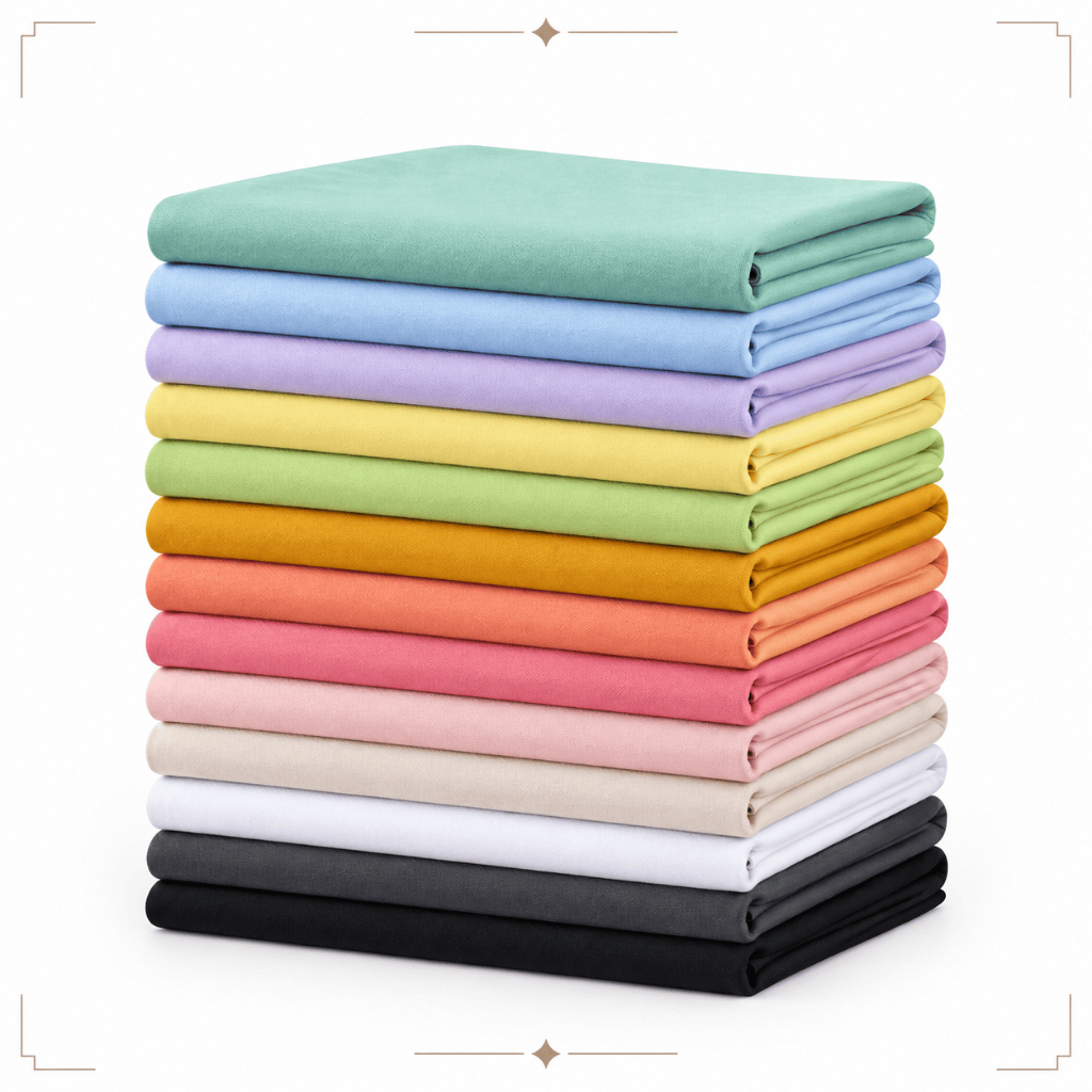 Kit Retalhos de Tecido Cotton Liso 96% Algodão com Elastano para Costura Artesanato 1kg 2kg 3kg