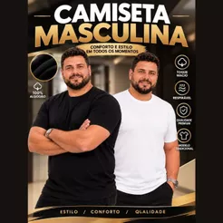 Camiseta básica do M ao G3 PLUS Size Masculina básica 100% Algodão lisa qualidade premium academia