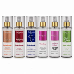 Kit 6 Body Splash Delight Very Sexy Roses Affair Alter Ego Good Graces - Barbour's Beauty 200ml
