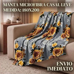 ⚜️ MANTA CASAL 1,80X2,00- MICROFIBRA /ESTAMPADA, SUPER MACIA E ACONCHEGANTE