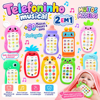 Brinquedo Educativo Celular Musical com Luz  Infantil. Pronta Entrega